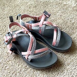 Chaco Kids Sandals Little Girl 12 Pink Grey Water Shoes Outdoor Play Camping